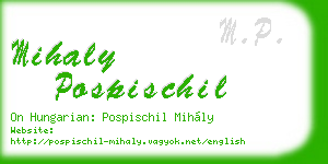 mihaly pospischil business card
